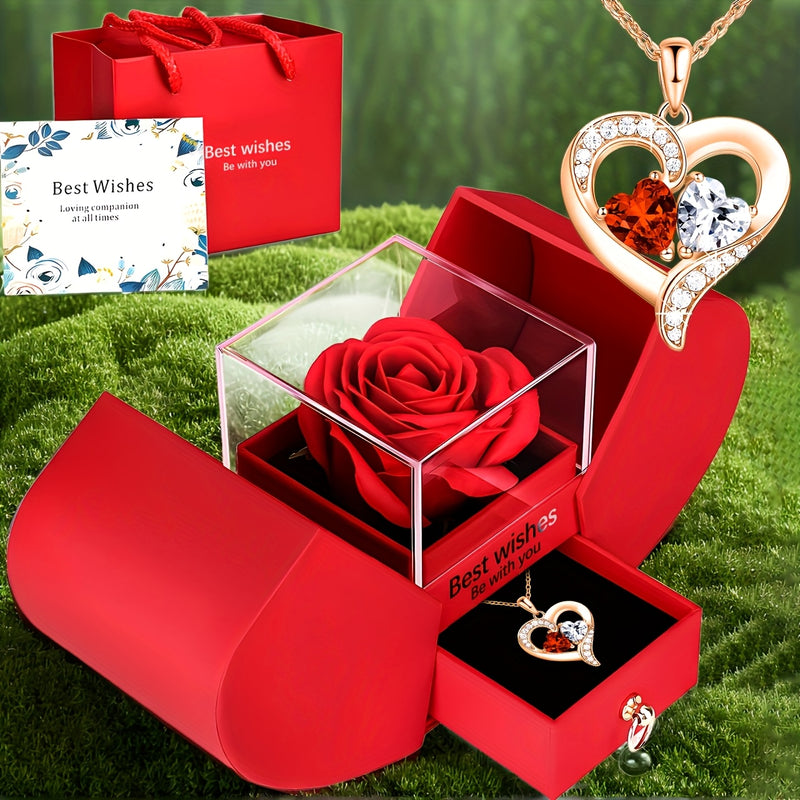 Red Rose Flower Gift Box