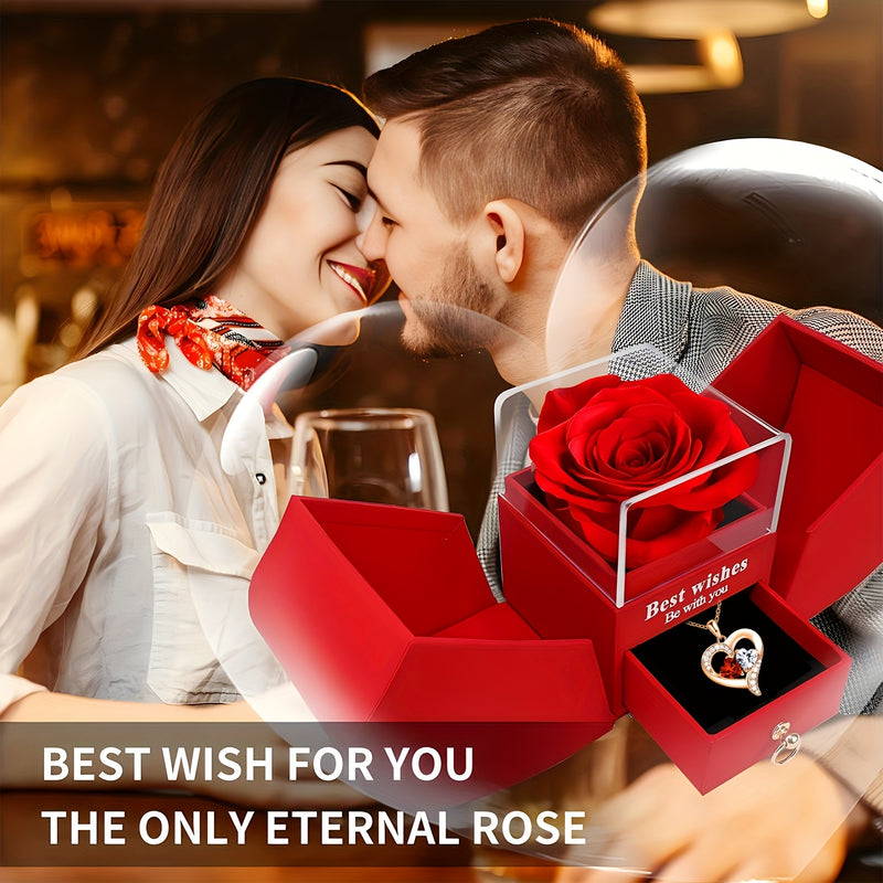Red Rose Flower Gift Box
