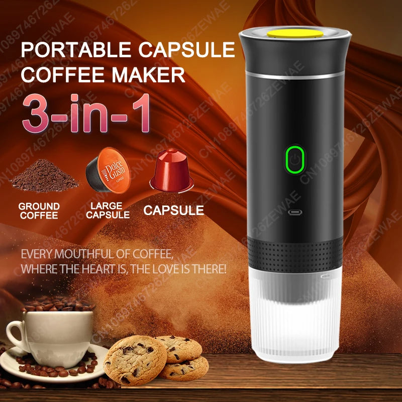 3-in-1 Portable Electric Coffee Maker