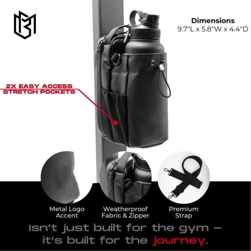 Magnetic Water Bottle Bag Large Capacity