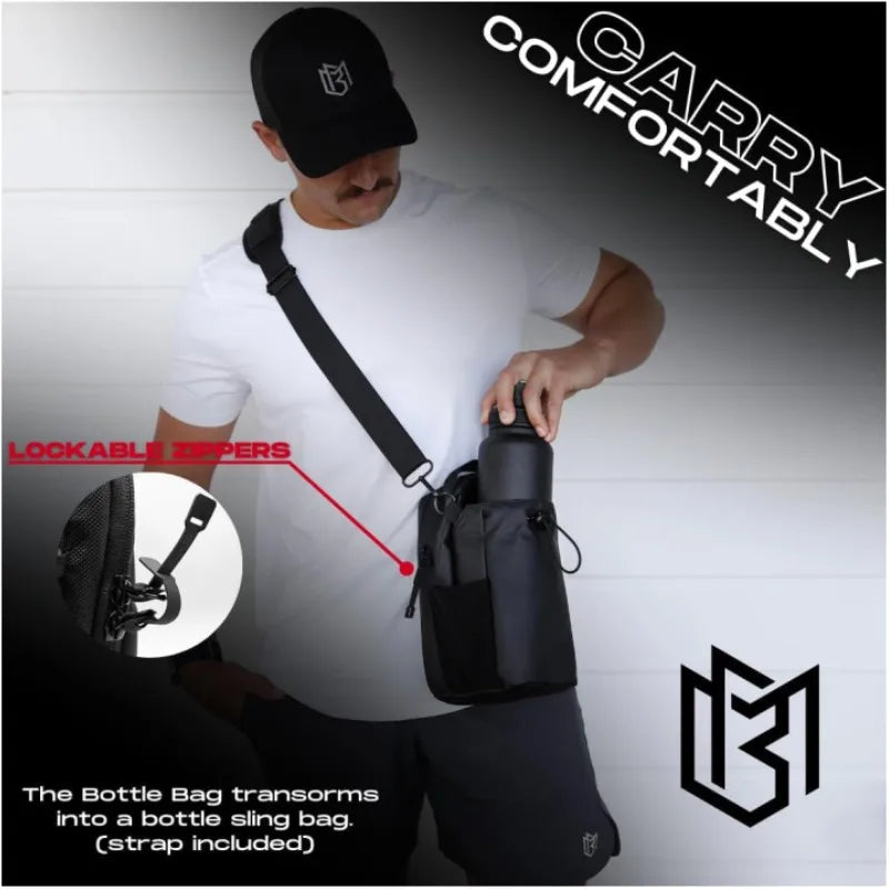 Magnetic Water Bottle Bag Large Capacity
