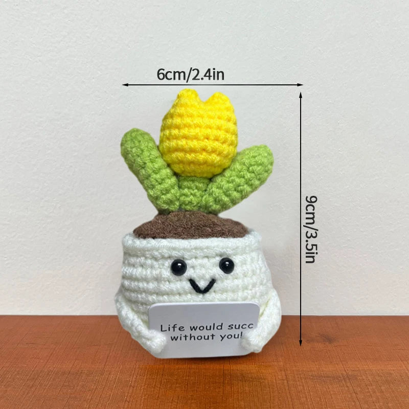 Mini Cute Crochet Potted Plants